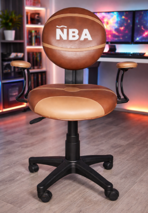 670-NBA Silla giratoria tapizada en pólipiel